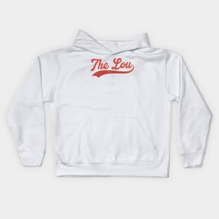 The Lou Sports Style Distressed Embroidery Kids Hoodie